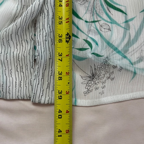 Oscar de la‎ Renta Pink Label Sheer Floral Print Robe. Size L - Picture 7 of 8